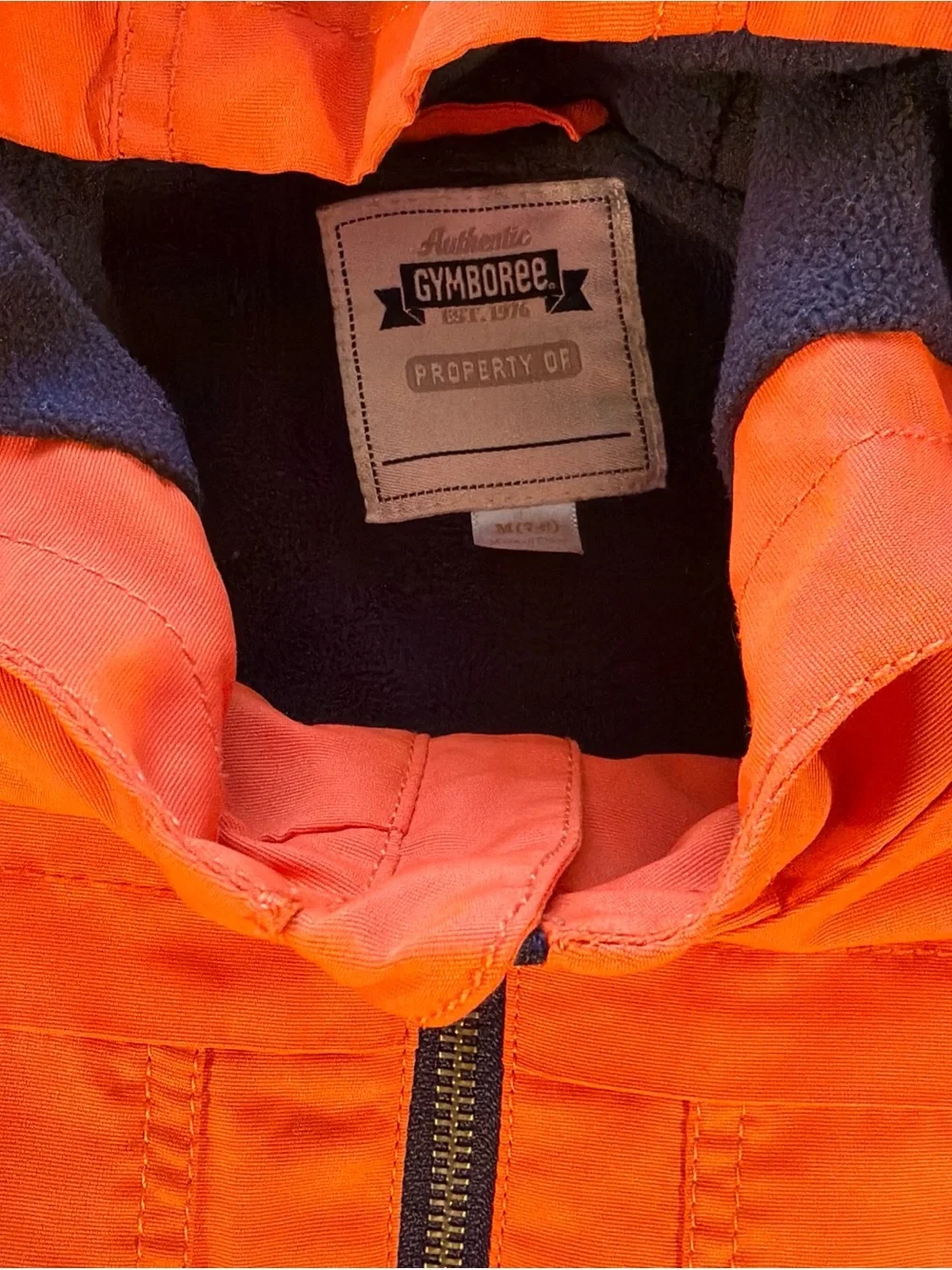 Gymboree Bright Orange Hooded Rain Jacket